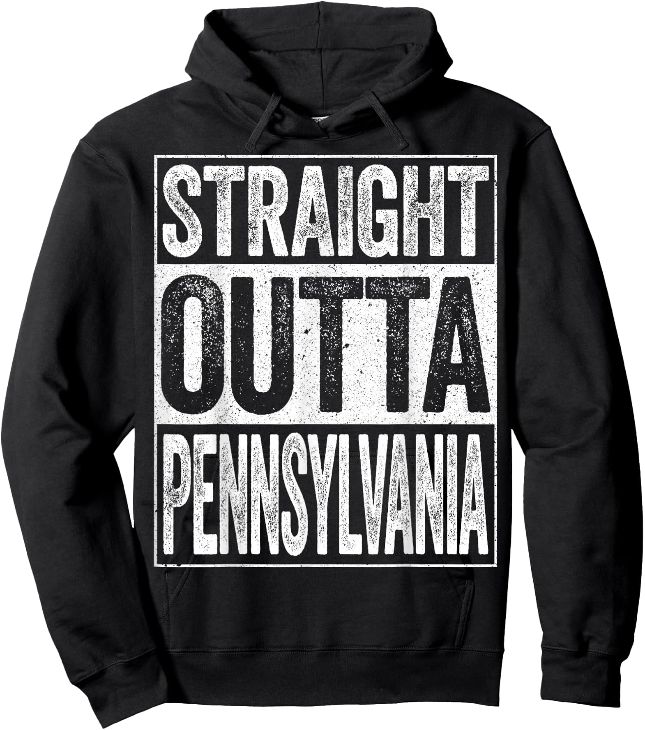 Straight Outta Pennsylvania Shirt Men Women Kids PA State Hoodie - Hoodie | Black