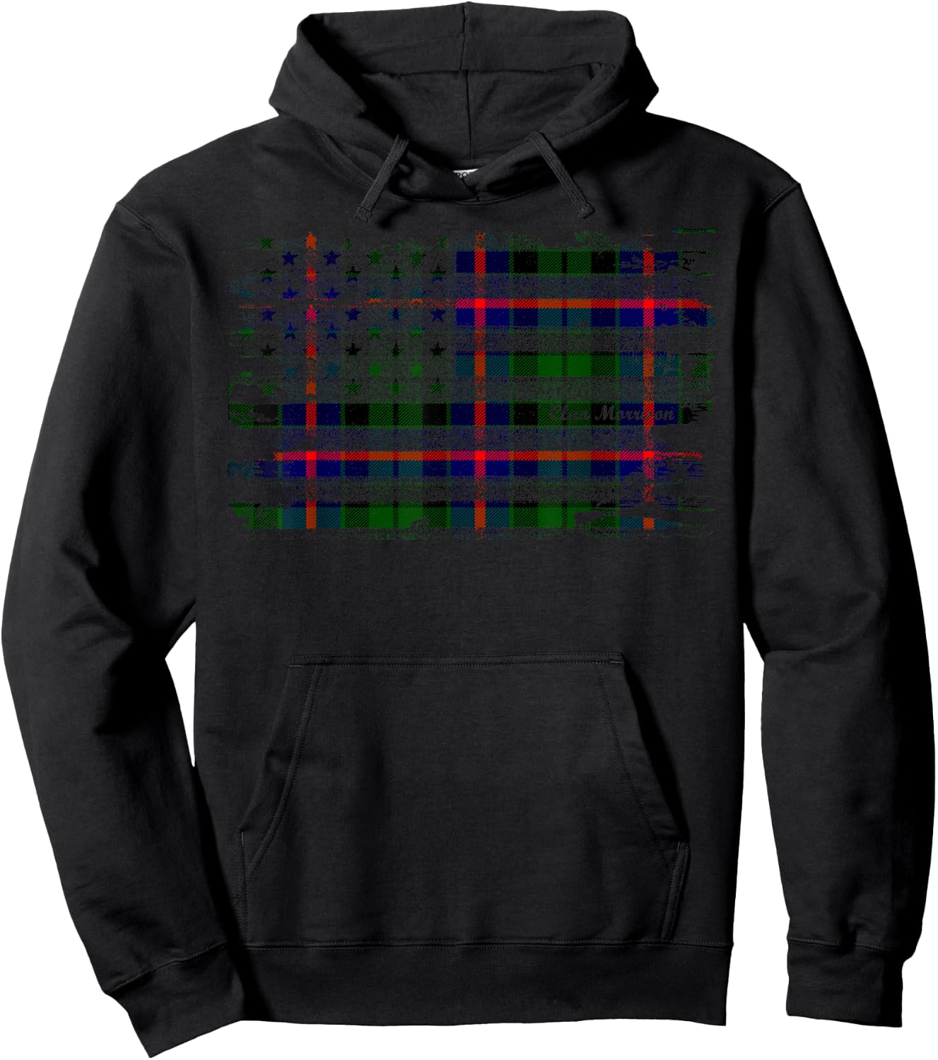 Morrison surname American Flag Scottish Clan Tartan Women Kids Men Hoodie - Hoodie | Black