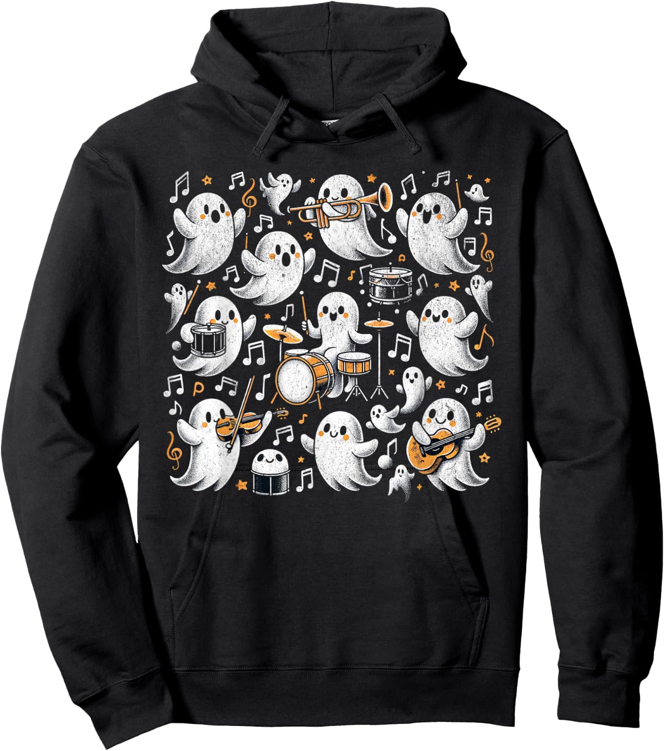 Vintage Music Teacher Halloween Music Teacher Education Hoodie - Hoodie | Black