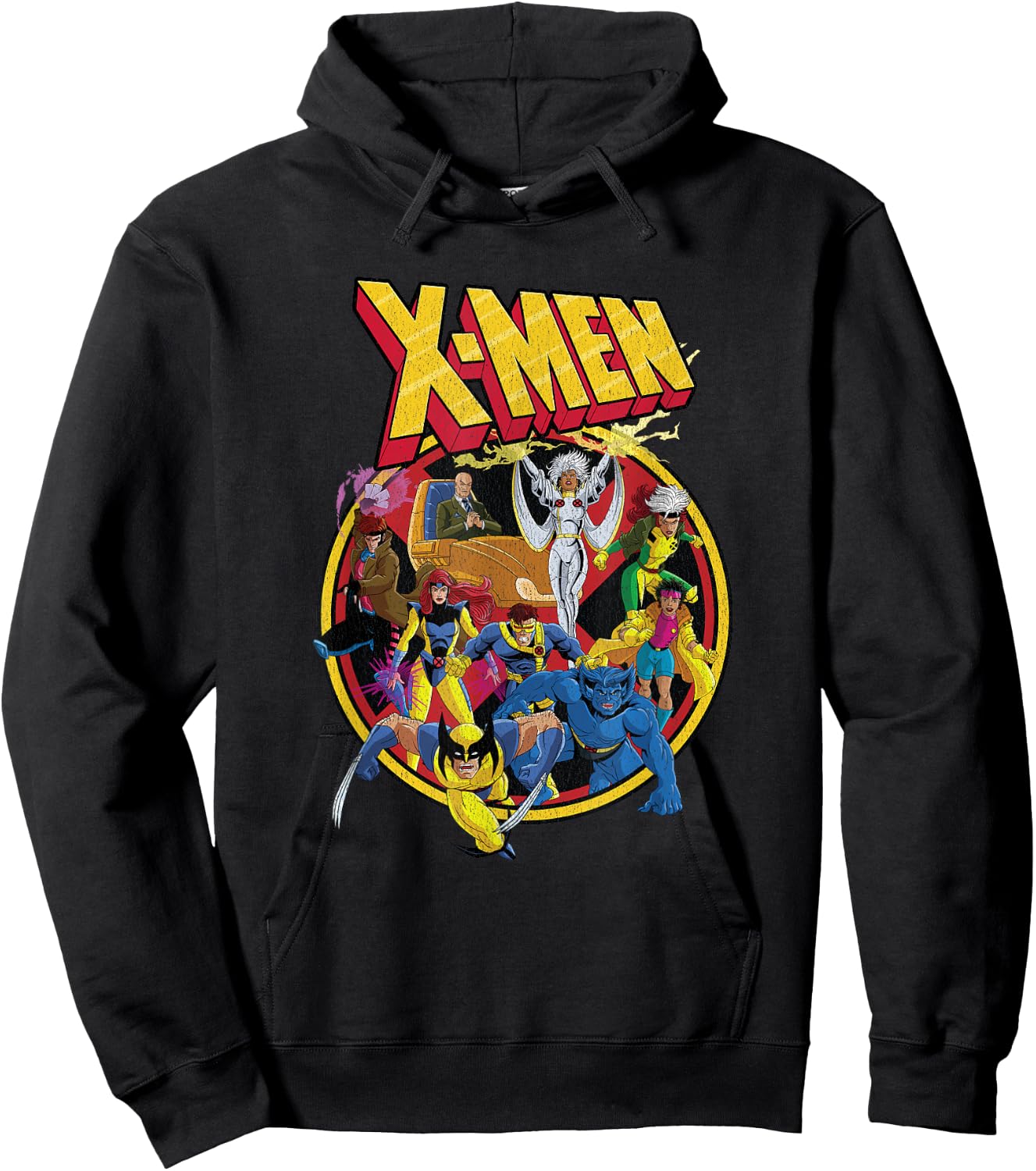 Marvel X-Men Animated Series Retro 90s Hoodie - Hoodie | Black