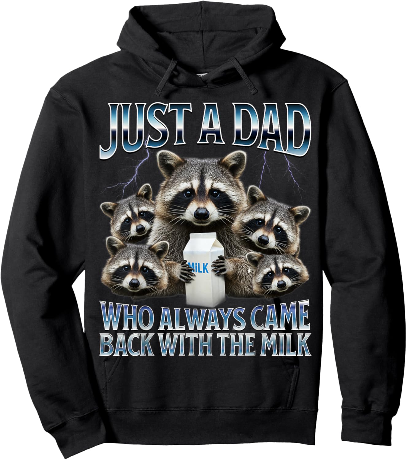 Just a dad who Always Came Back with The Milk Fathers Day Hoodie - Hoodie | Black