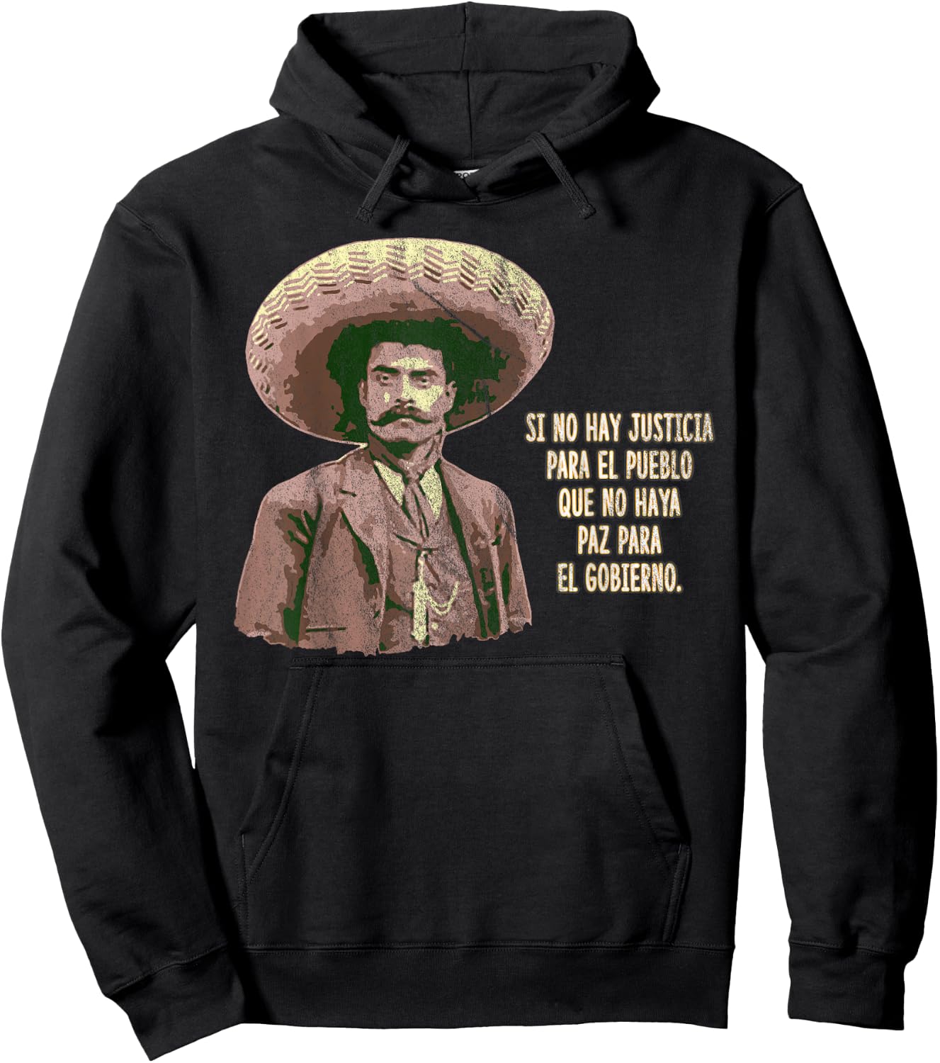 Emiliano zapata Quotes Mexican Revolution Hero Shirt Hoodie - Hoodie | Black