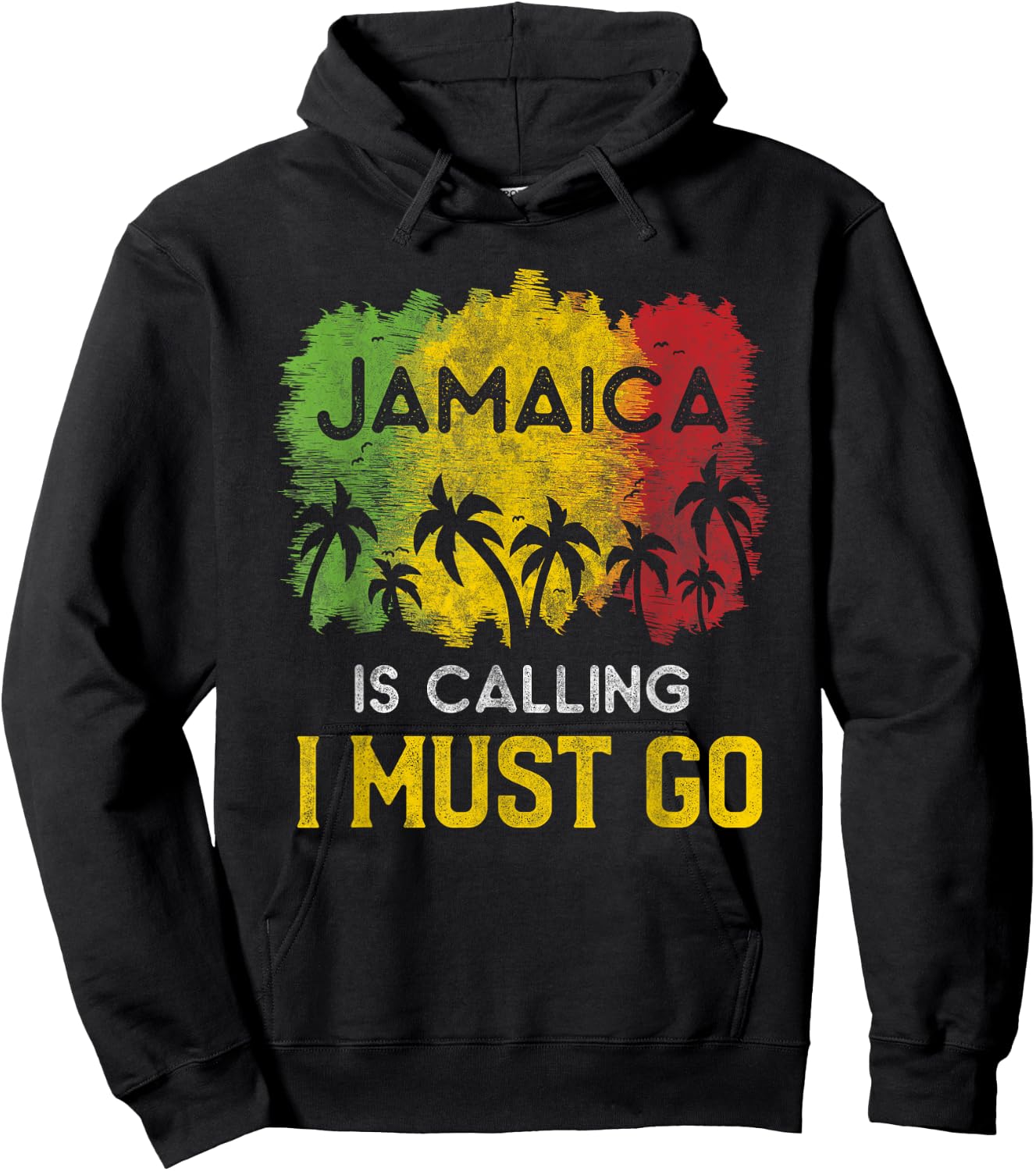 Jamaica Is Calling I Must Go Beach Vacation Sunset Hoodie - Hoodie | Black