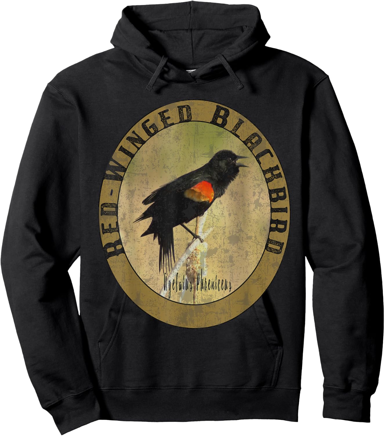 Birdwatcher Birder Nature Lover Gift Red Winged Blackbird Hoodie - Hoodie | Black