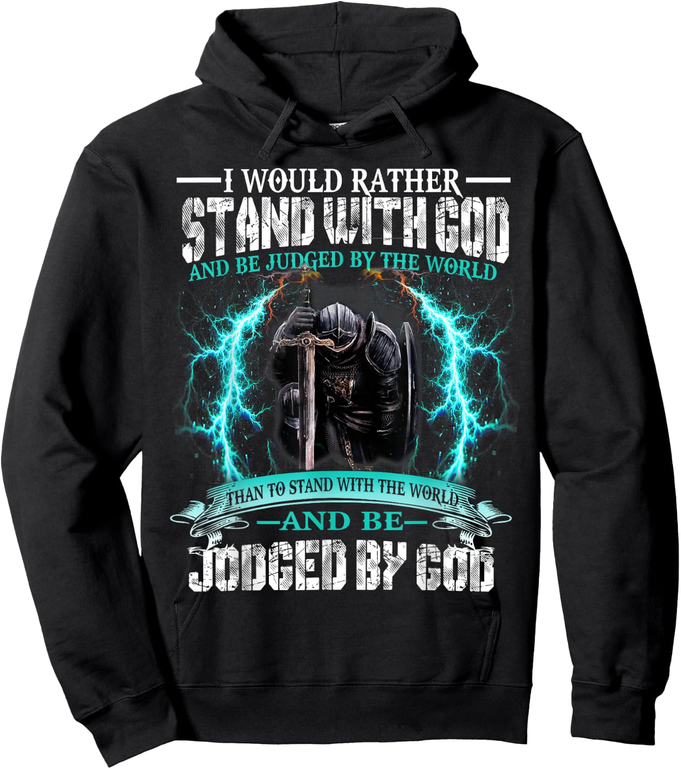 I Would Rather Stand With God Knight Templar Hoodie - Hoodie | Black
