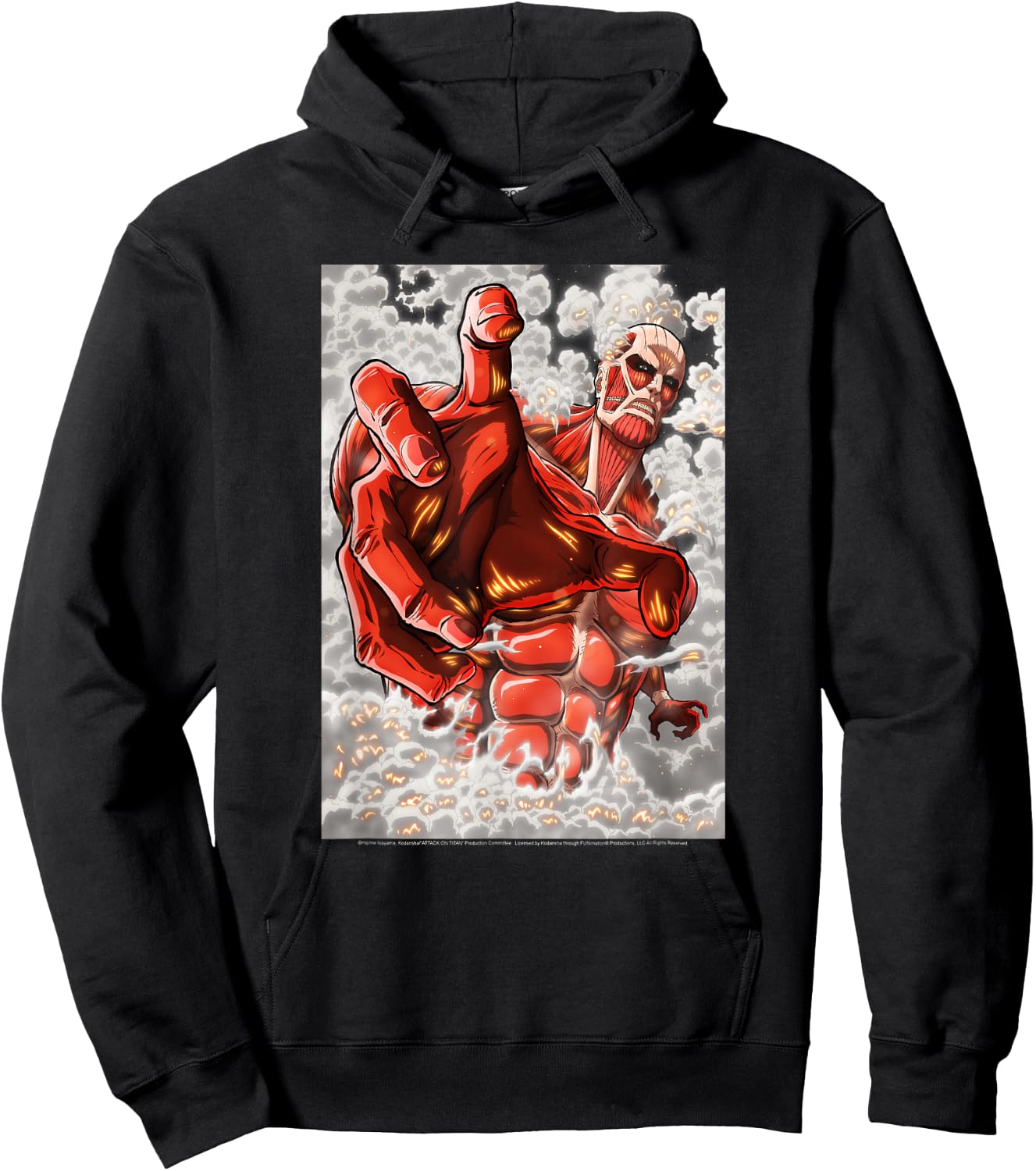 Attack on Titan Season 2 Reaching Colossal Titan Anime Hoodie - Hoodie | Black