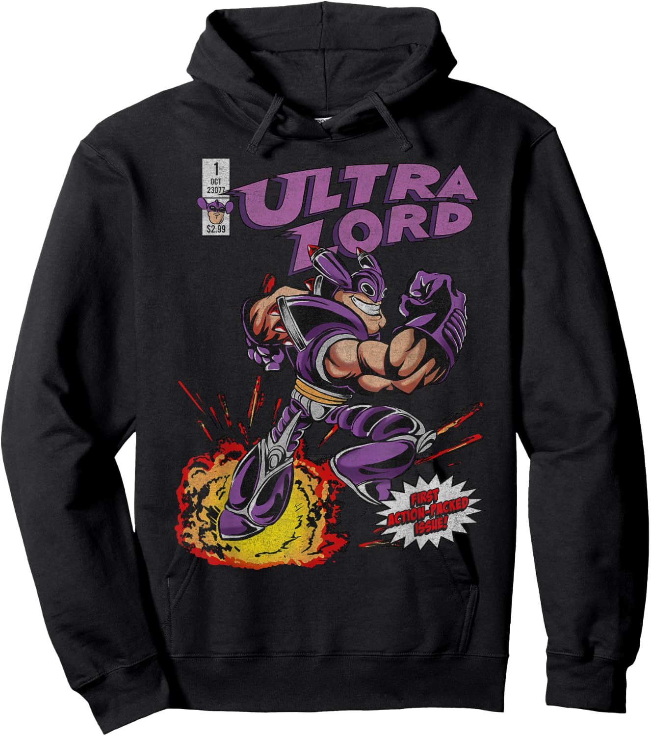 Nickelodeon The Adventures of Jimmy Neutron Ultra Lord Hoodie - Hoodie | Black