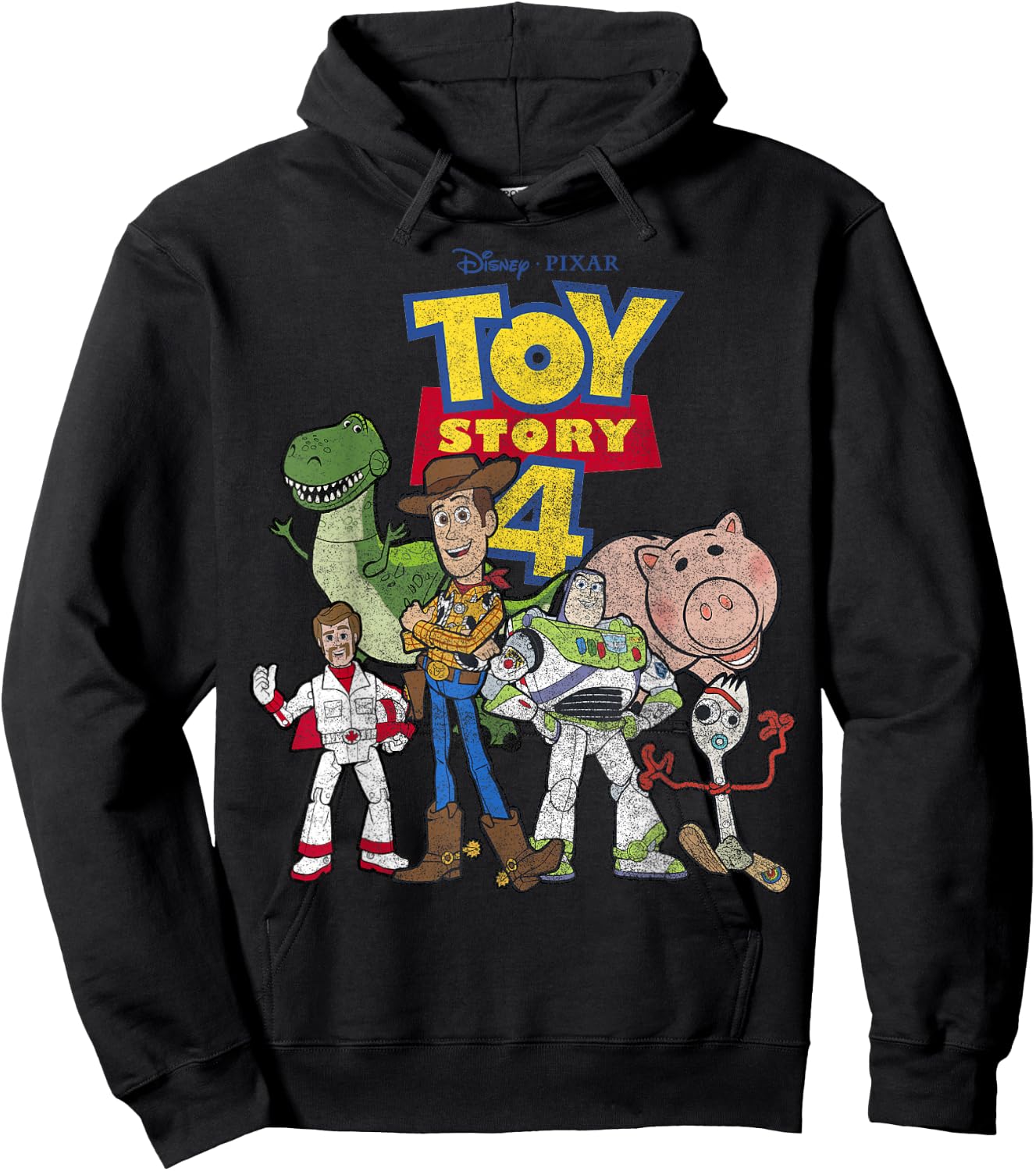 Disney Pixar Toy Story 4 New Group Shot Movie Logo Poster Hoodie - Hoodie | Black
