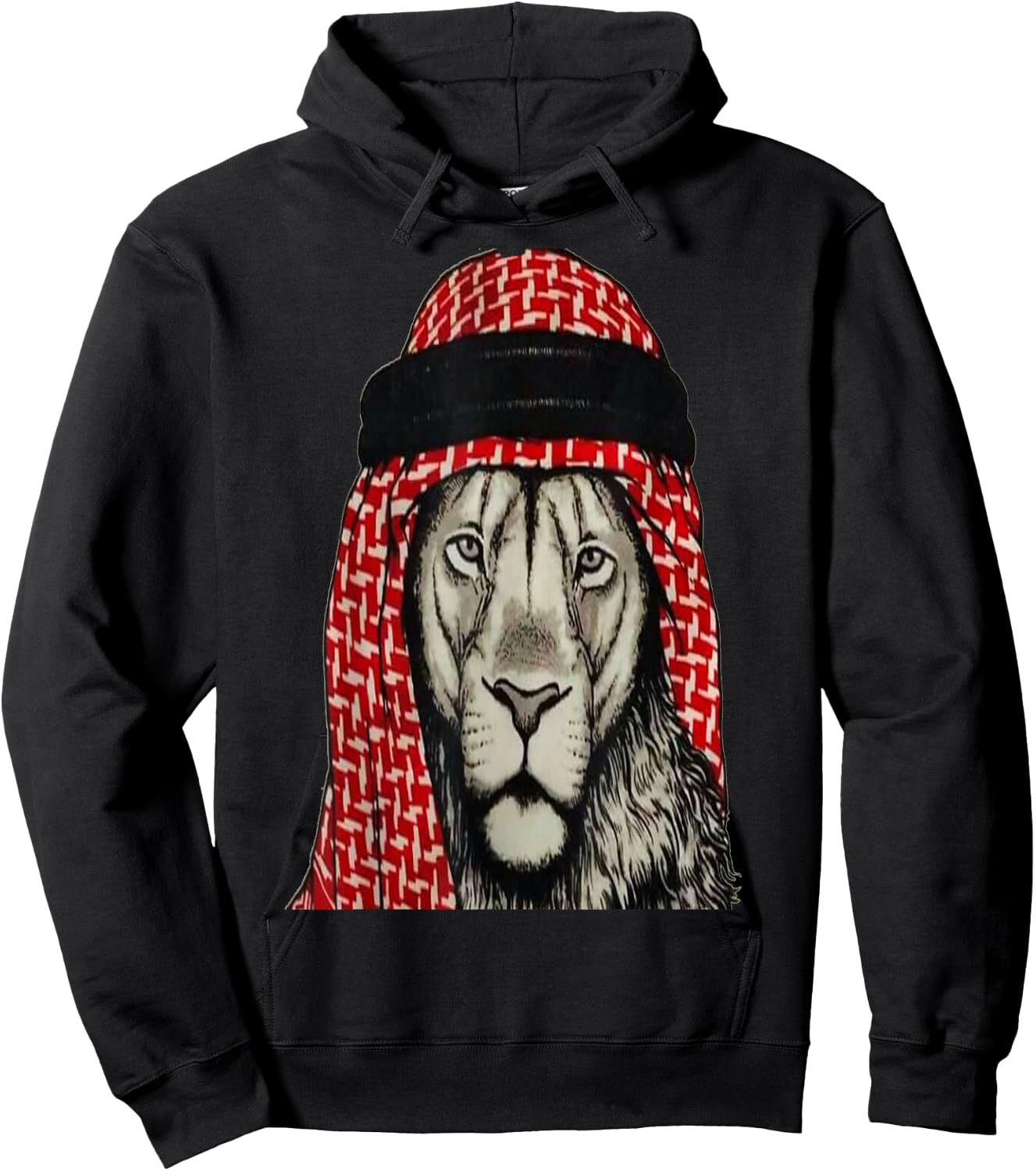 Arabic Lion , Arabian Custom. Men,Women and Youth Hoodie - Hoodie | Black
