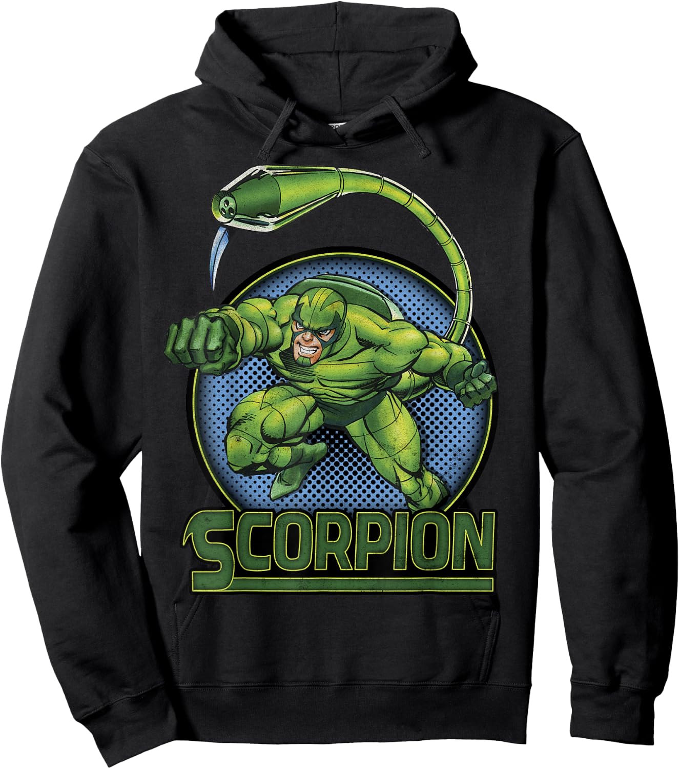 Marvel Scorpion Retro 90's Get Stung Classic Badge Hoodie - Hoodie | Black