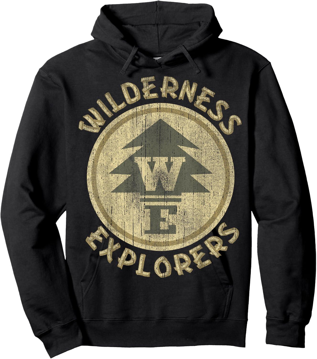 Disney Pixar Up Distressed Wilderness Explorer Emblem Hoodie - Hoodie | Black
