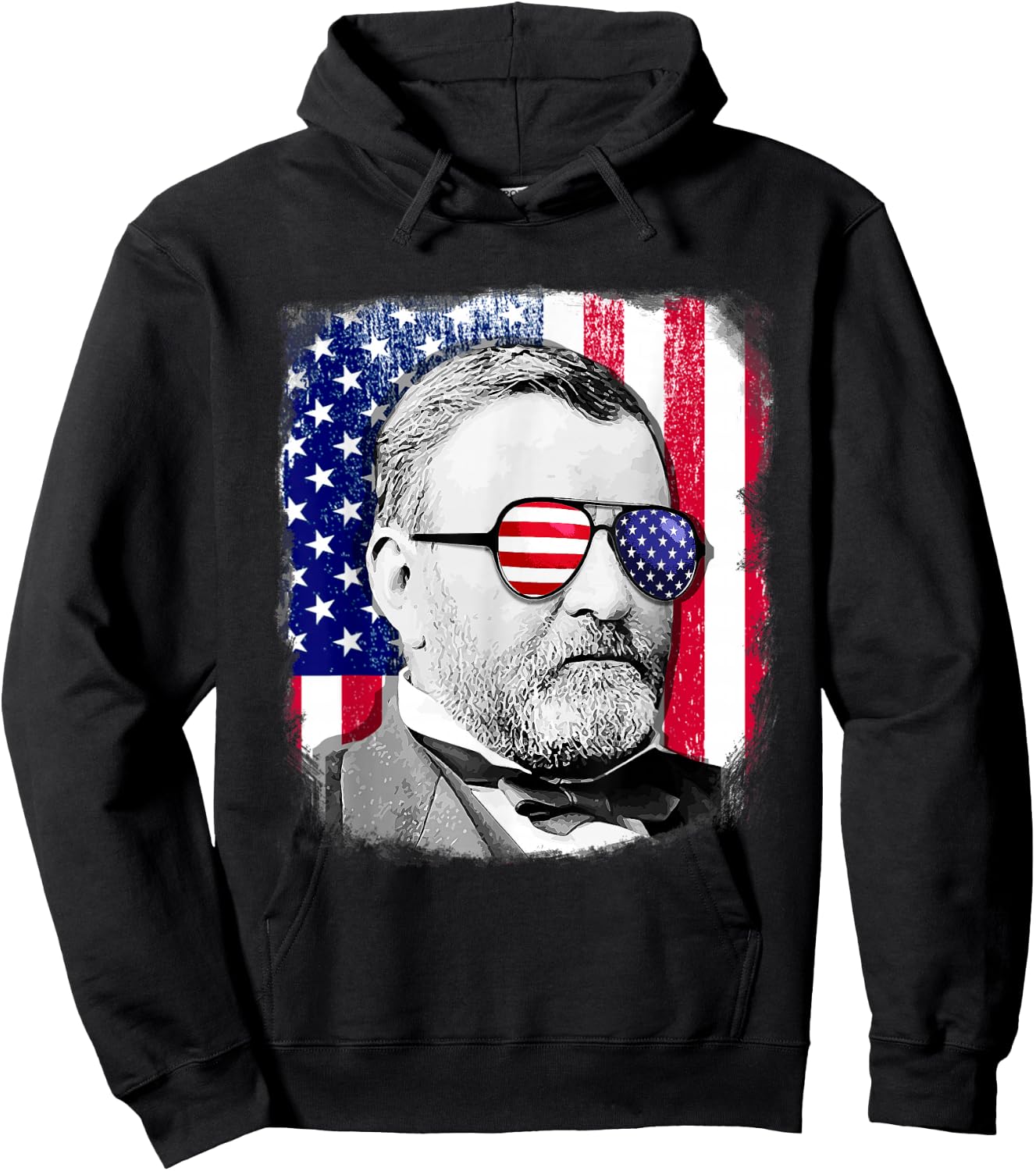 Ulysses S Grant US flag shirt 4th of July Hoodie - Hoodie | Black