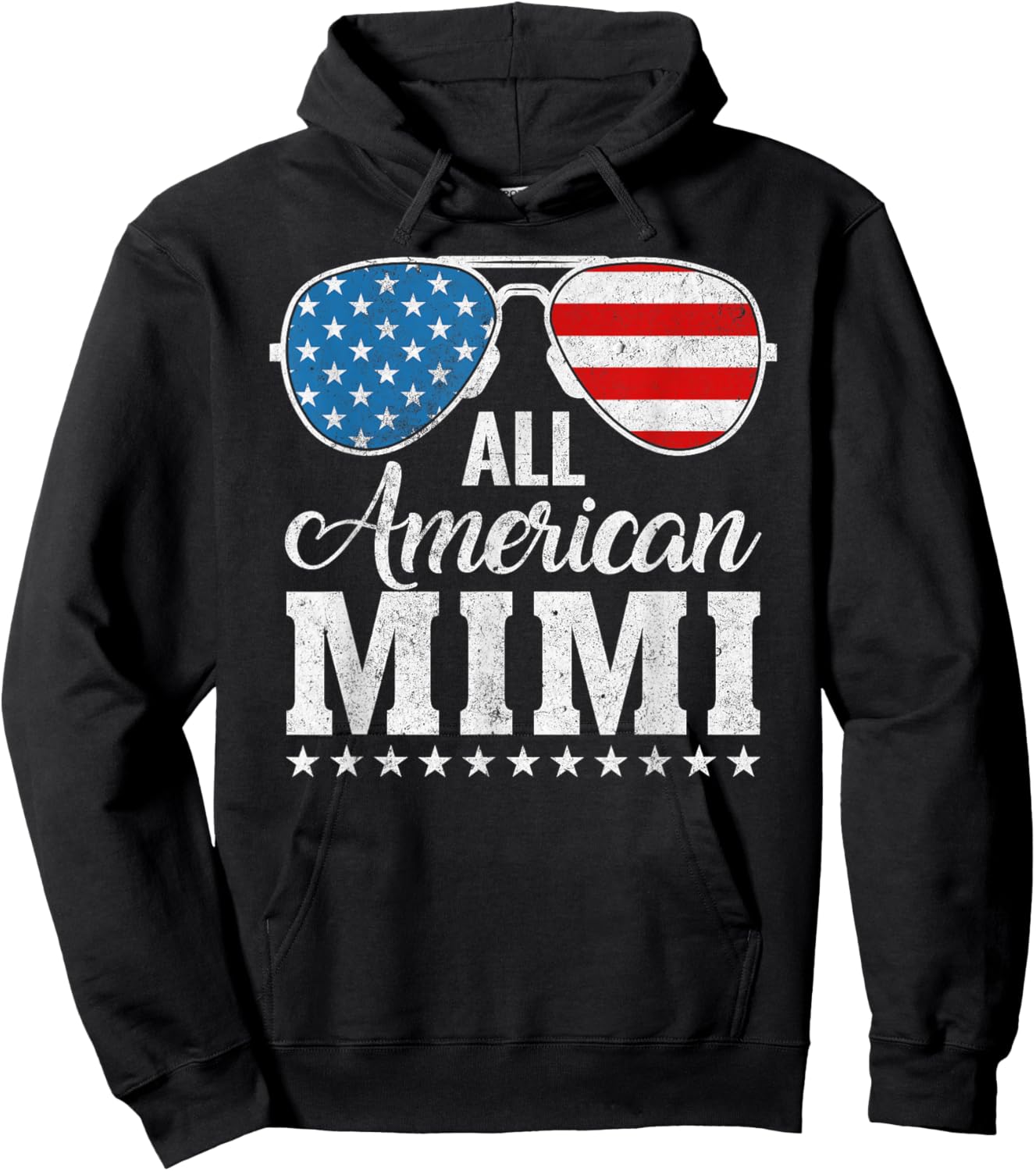 All American Mimi Matching Family Patriotic 4th of July Hoodie - Hoodie | Black