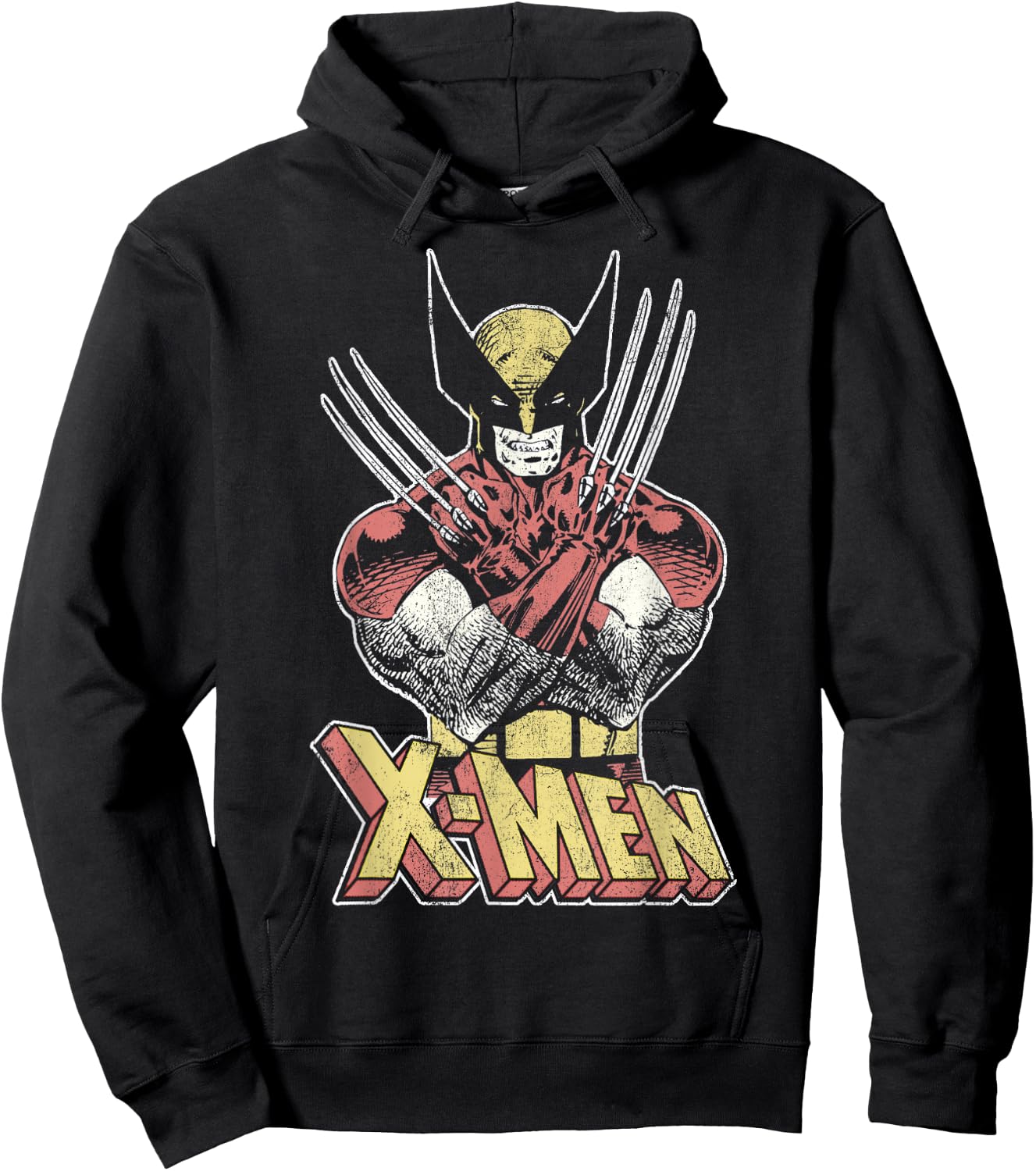 Marvel X-Men Wolverine Classic Comic Vintage Graphic Hoodie - Hoodie | Black