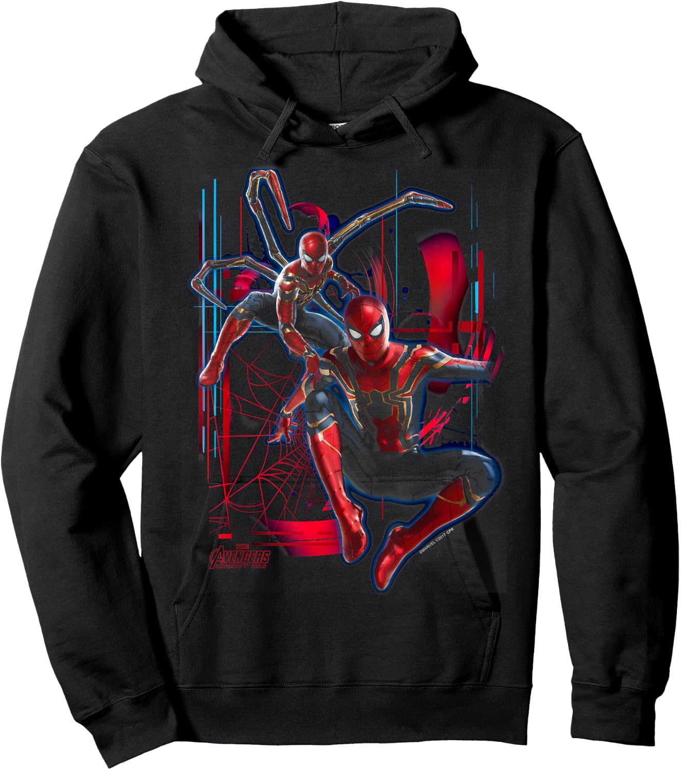 Marvel Infinity War Spider-Man Suit Tech Graphic Hoodie - Hoodie | Black