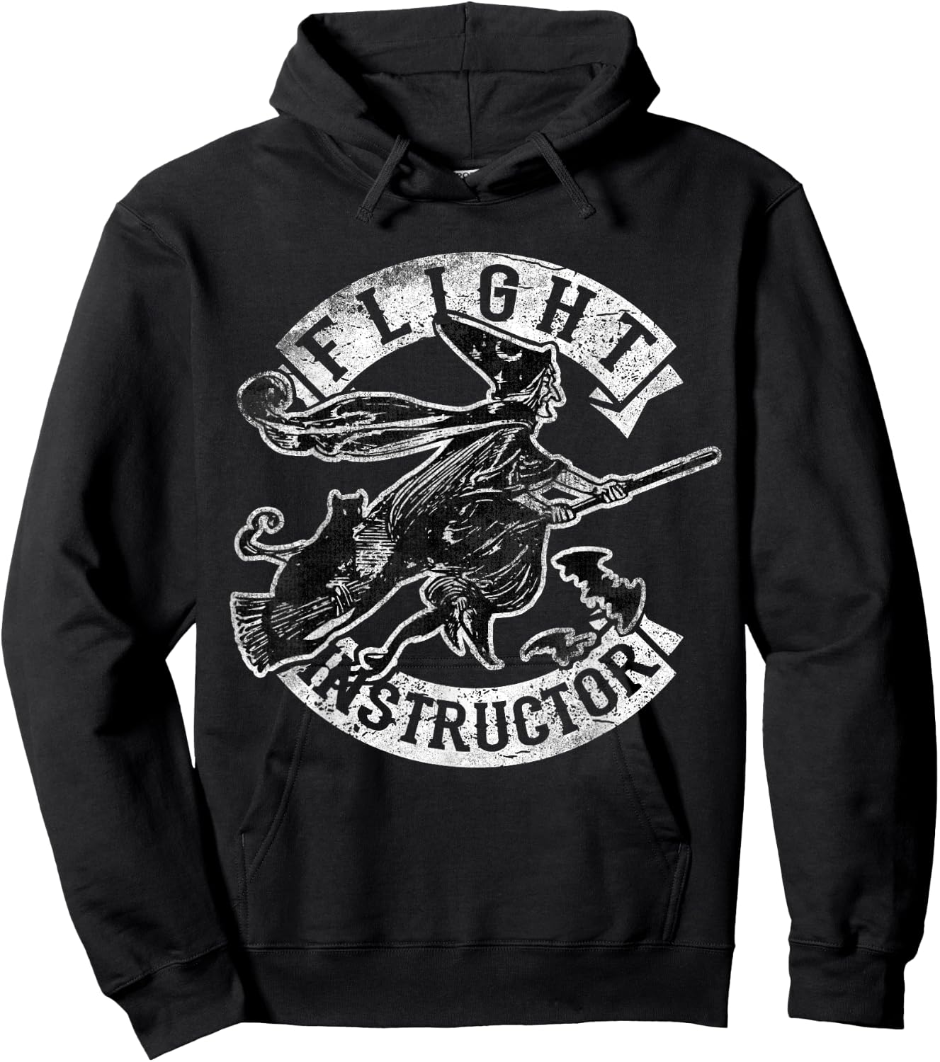 Flight Instructor Funny Halloween Witch Costume Gift Hoodie - Hoodie | Black