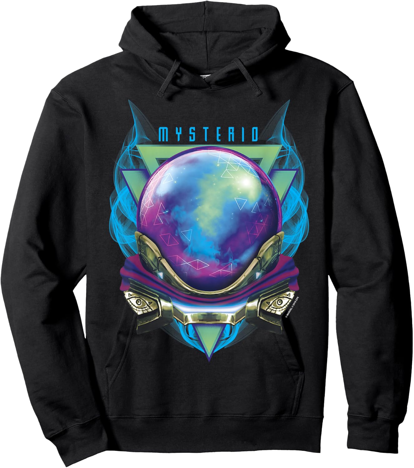 Marvel Spider-Man Far from Home Mysterio Badge Bust Hoodie - Hoodie | Black