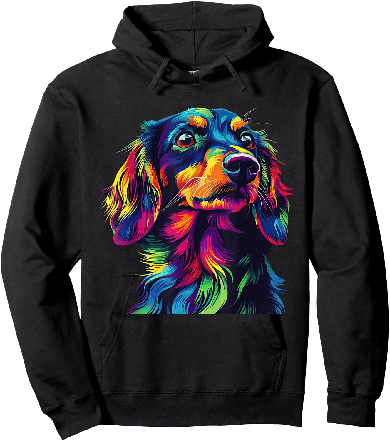 Colorful Dachshund Pop Art Dog Lovers Gift Hoodie - Hoodie | Black