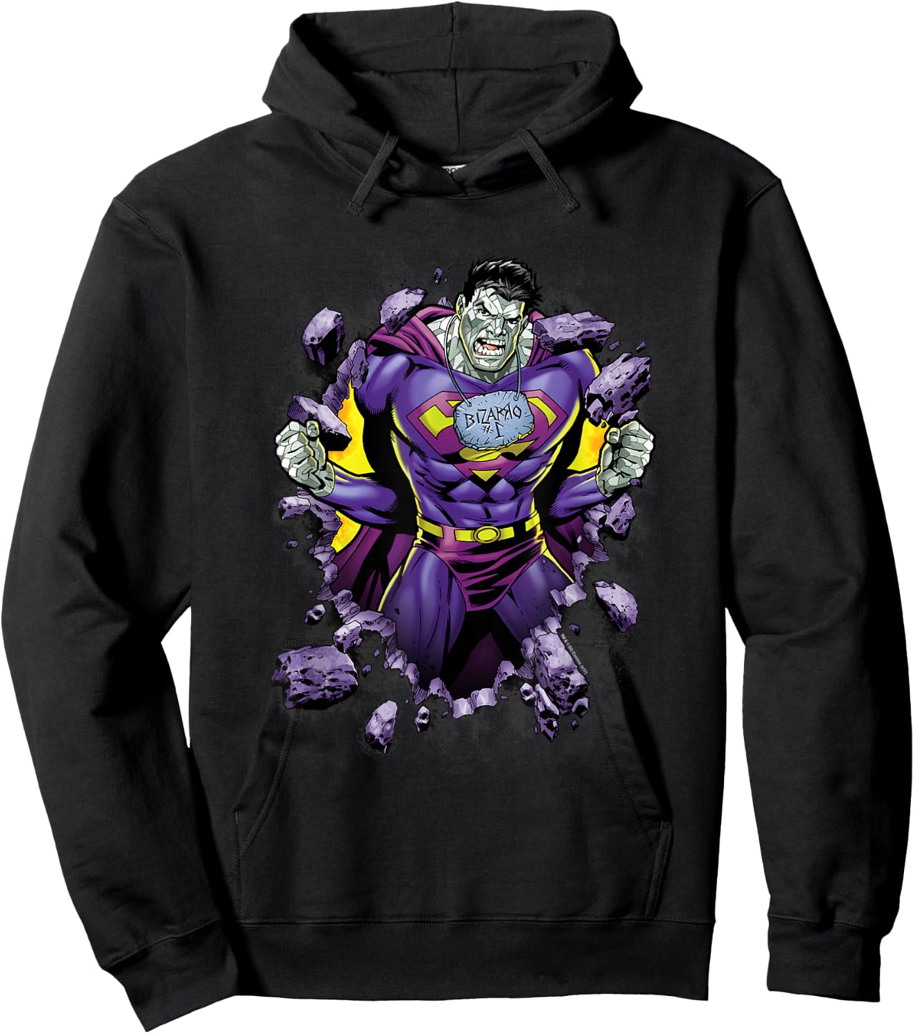 Superman Bizzaro Breakthrough Purple Hoodie - Hoodie | Black