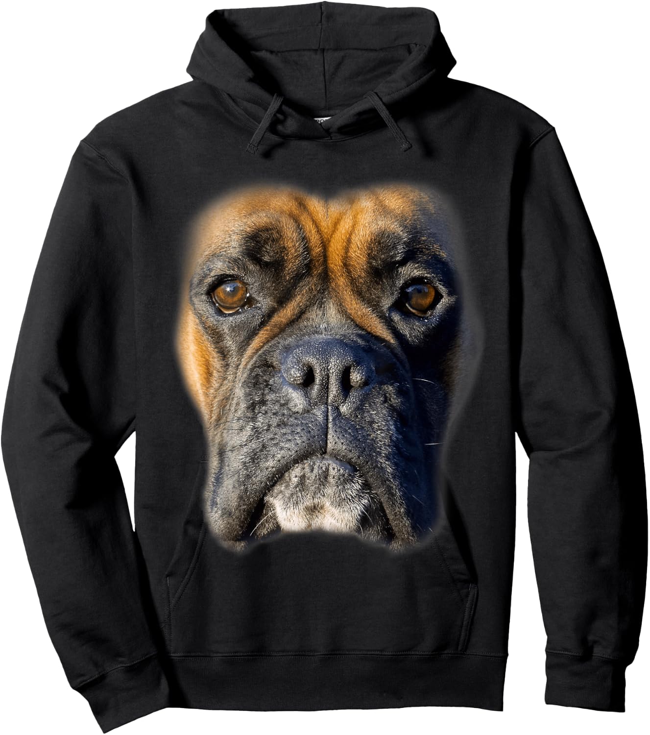 Animal Lover Gift Boxer Face Funny Dog Lovers Hoodie - Hoodie | Black