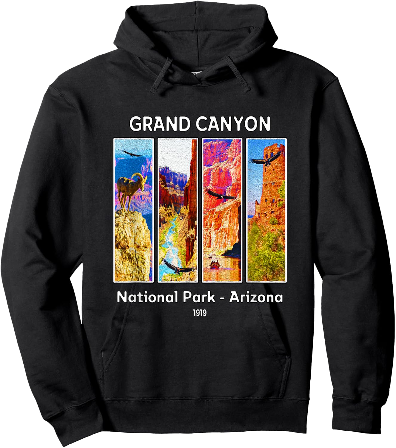 Grand Canyon National Park Arizona California Condors Hoodie - Hoodie | Black