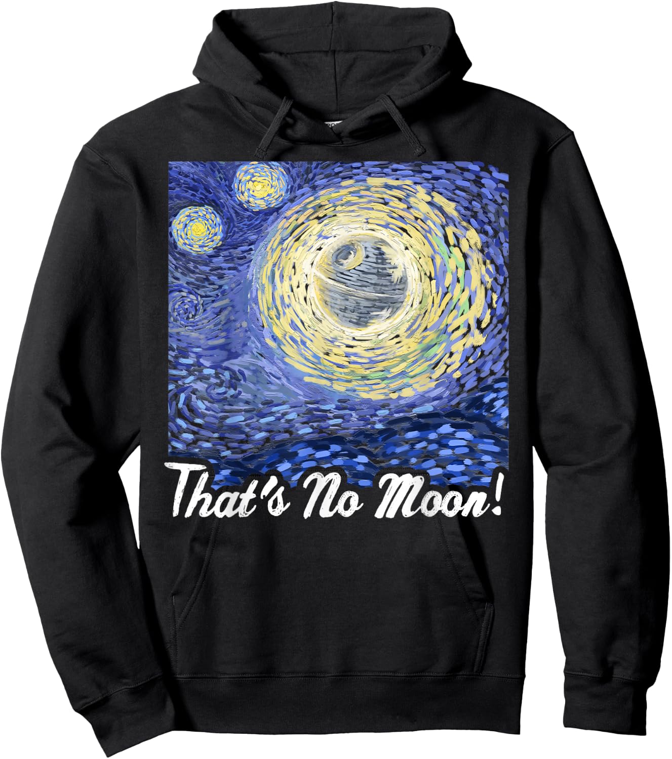 Star Wars Death Starry Night That's No Moon! Graphic Hoodie - Hoodie | Black