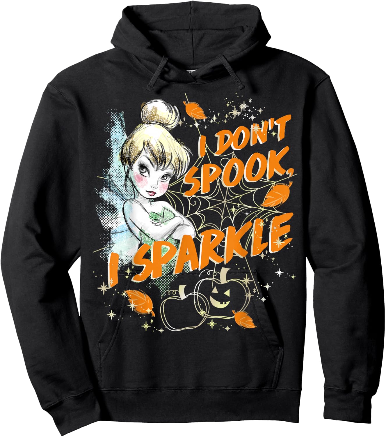 Disney Peter Pan Tinkerbell Halloween Don't Spook I Sparkle Hoodie - Hoodie | Black