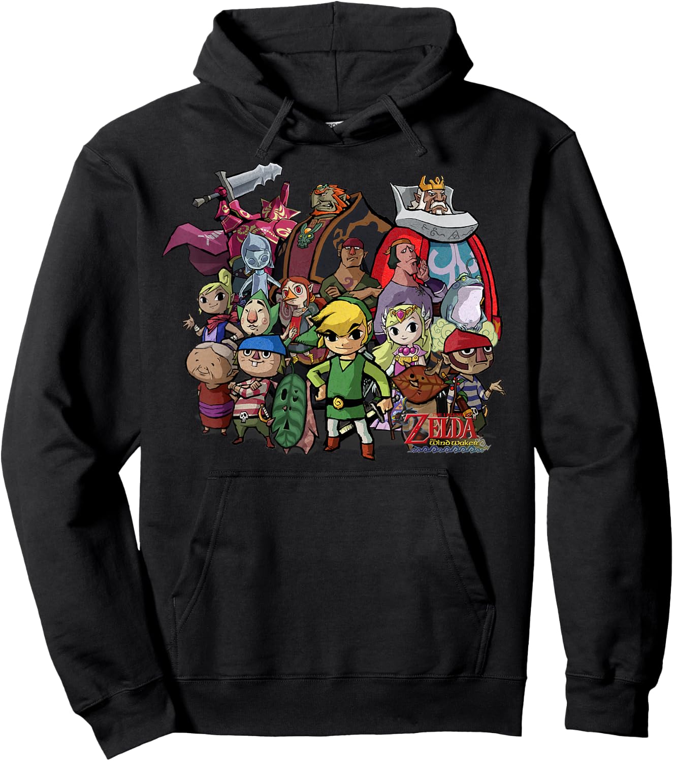 Nintendo Zelda The Windwaker Group Shot Graphic Hoodie - Hoodie | Black