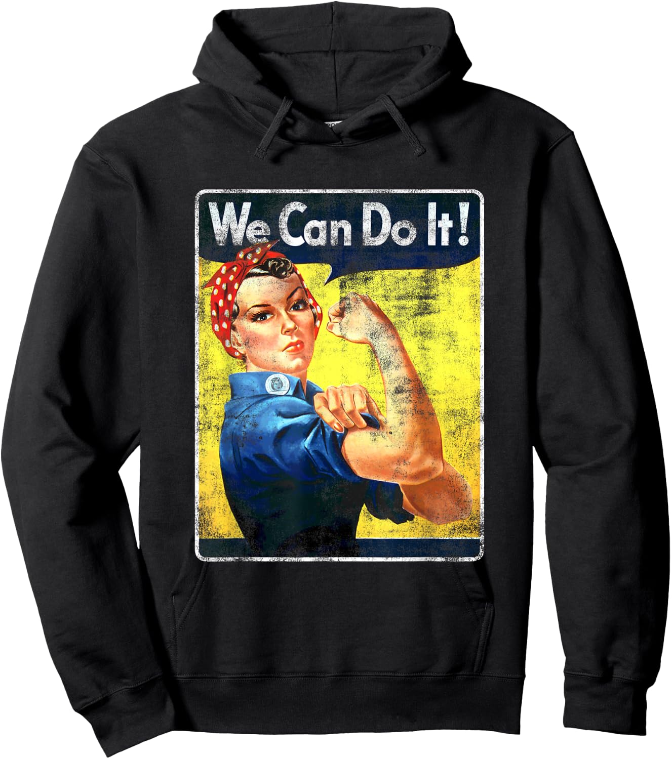 We Can Do It Rosie The Riveter Feminist Hoodie - Hoodie | Black
