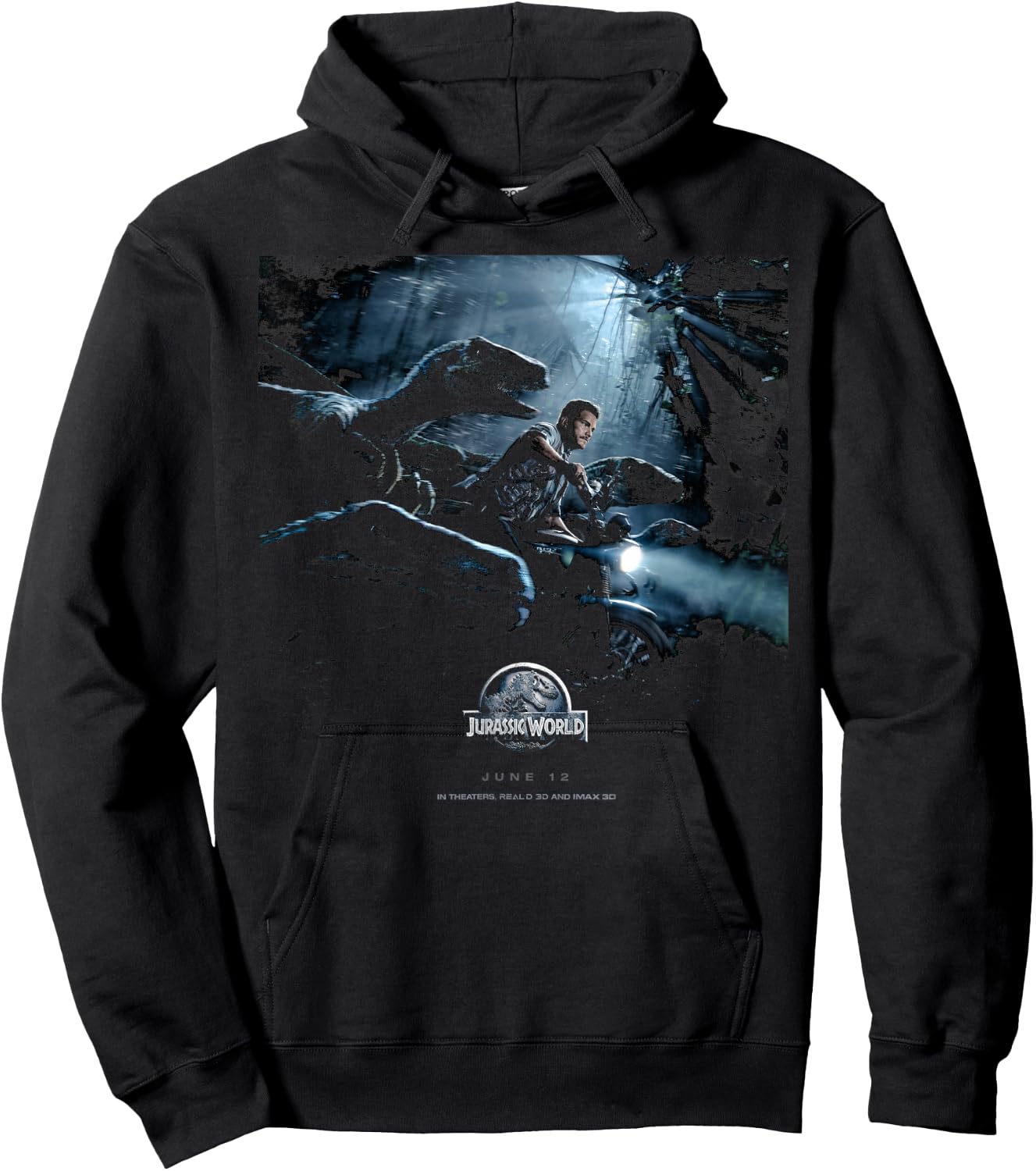 Jurassic World Owen Raptors Poster Hoodie - Hoodie | Black