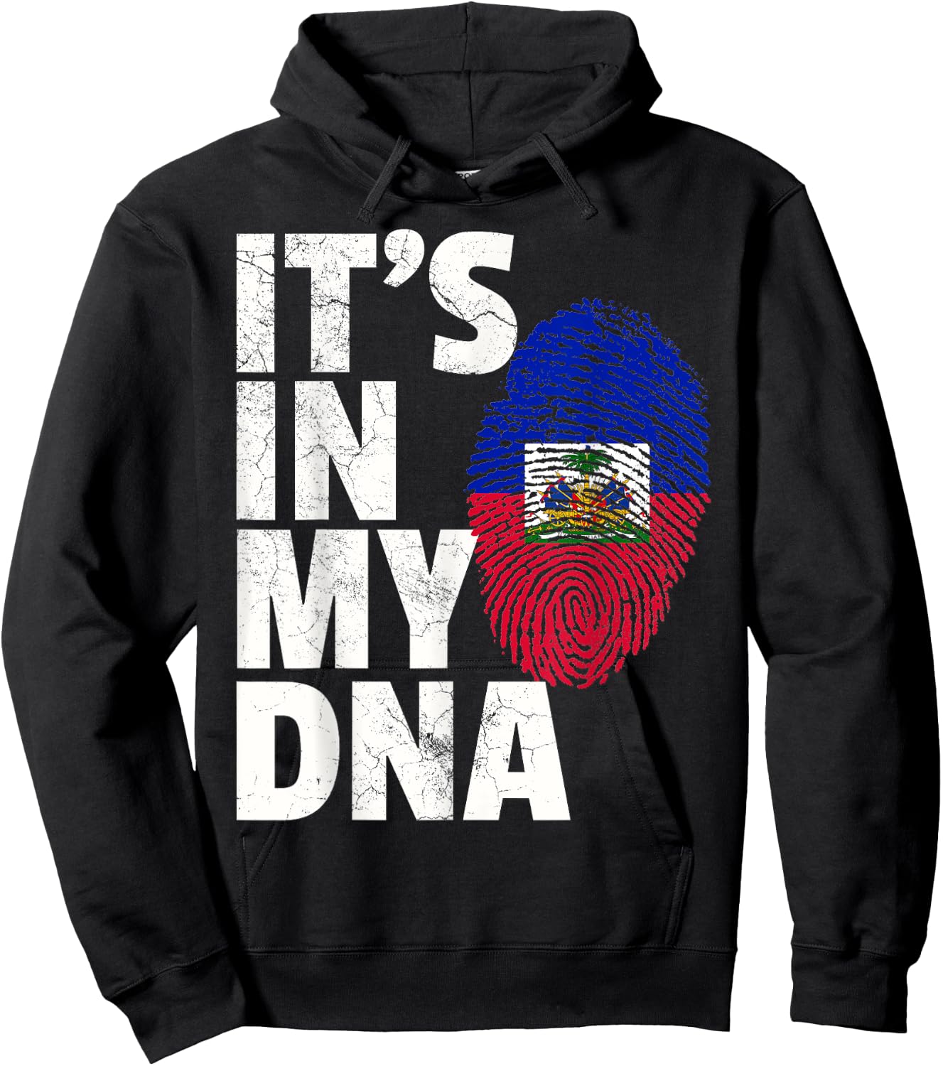 IT'S IN MY DNA Haiti Haitian Flag Country Men Women Gift Hoodie - Hoodie | Black