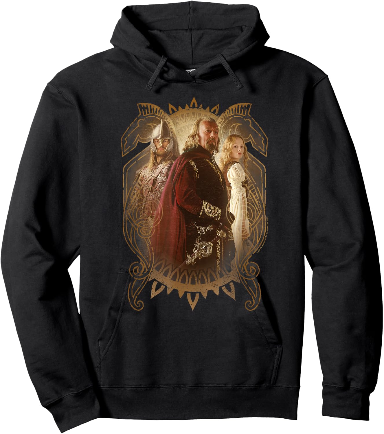 Lord of the Rings Rohan Royalty T Shirt Hoodie - Hoodie | Black