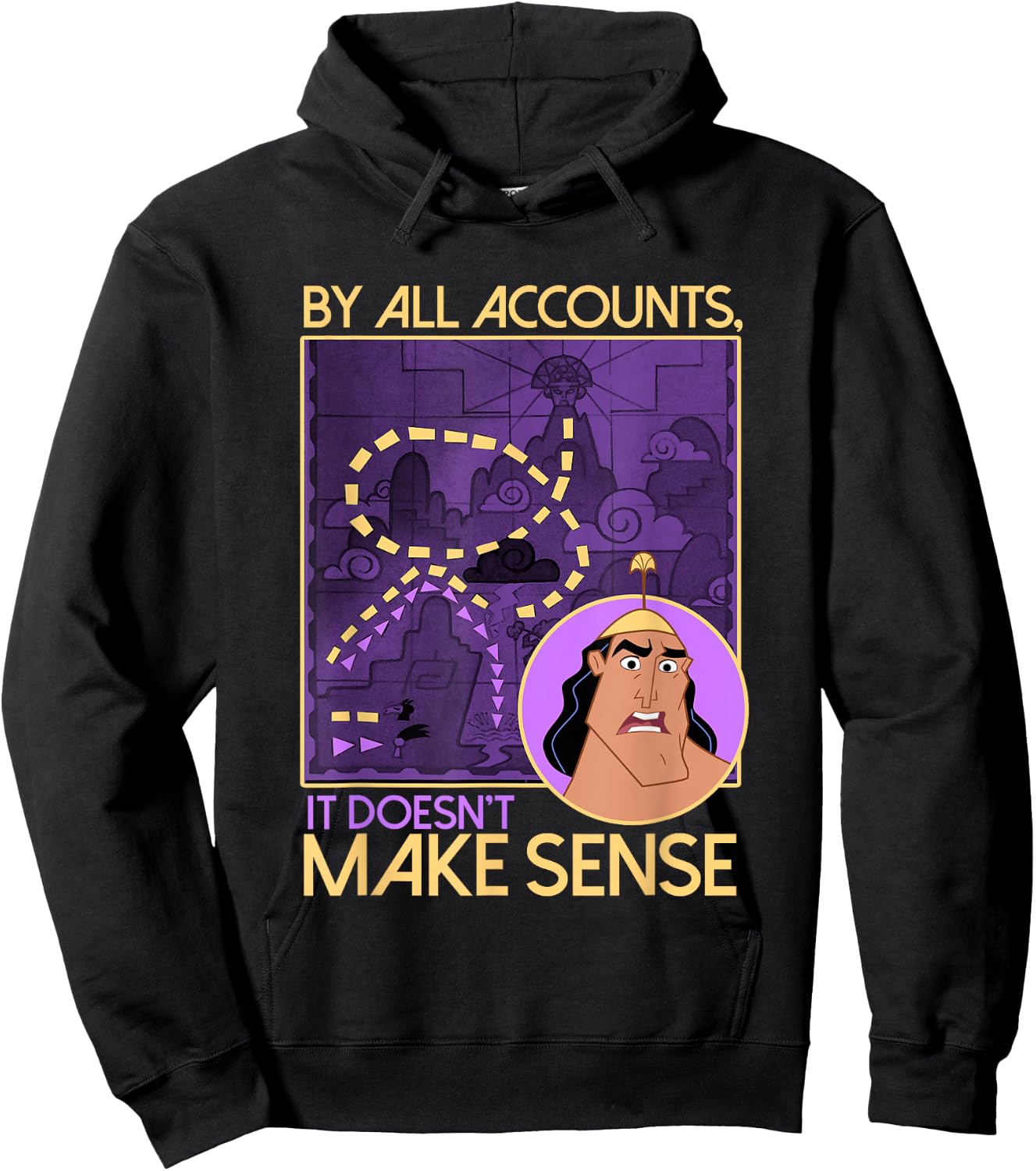 Disney Emperor's New Groove Kronk Doesn't Make Sense Hoodie - Hoodie | Black