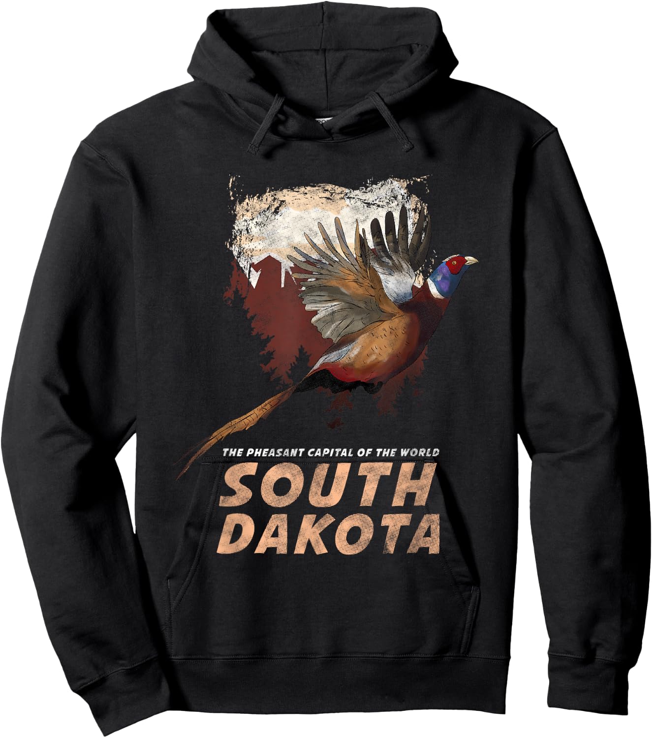 Pheasant Hunting Shirt - South Dakota Hunting Vintage t Hoodie - Hoodie | Black