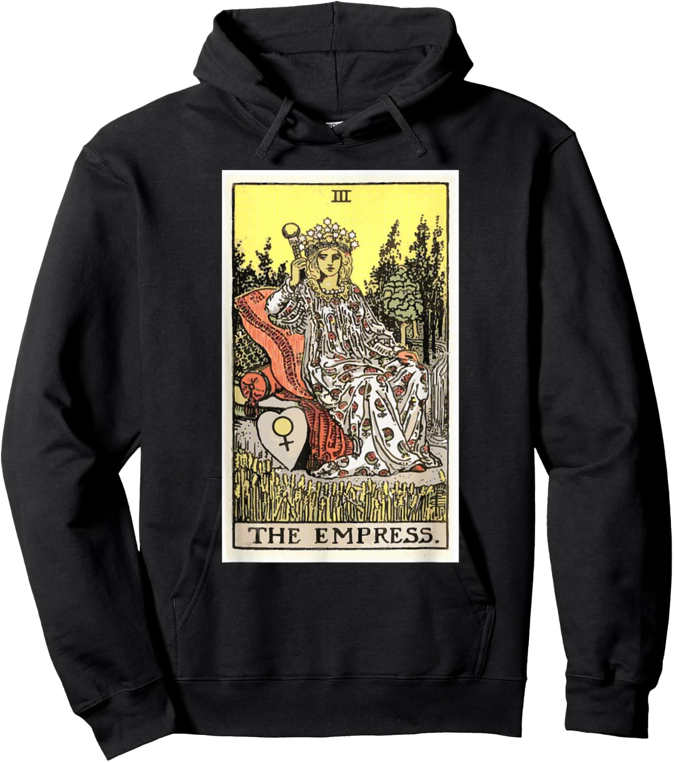 The Empress Tarot Card Hoodie - Hoodie | Black