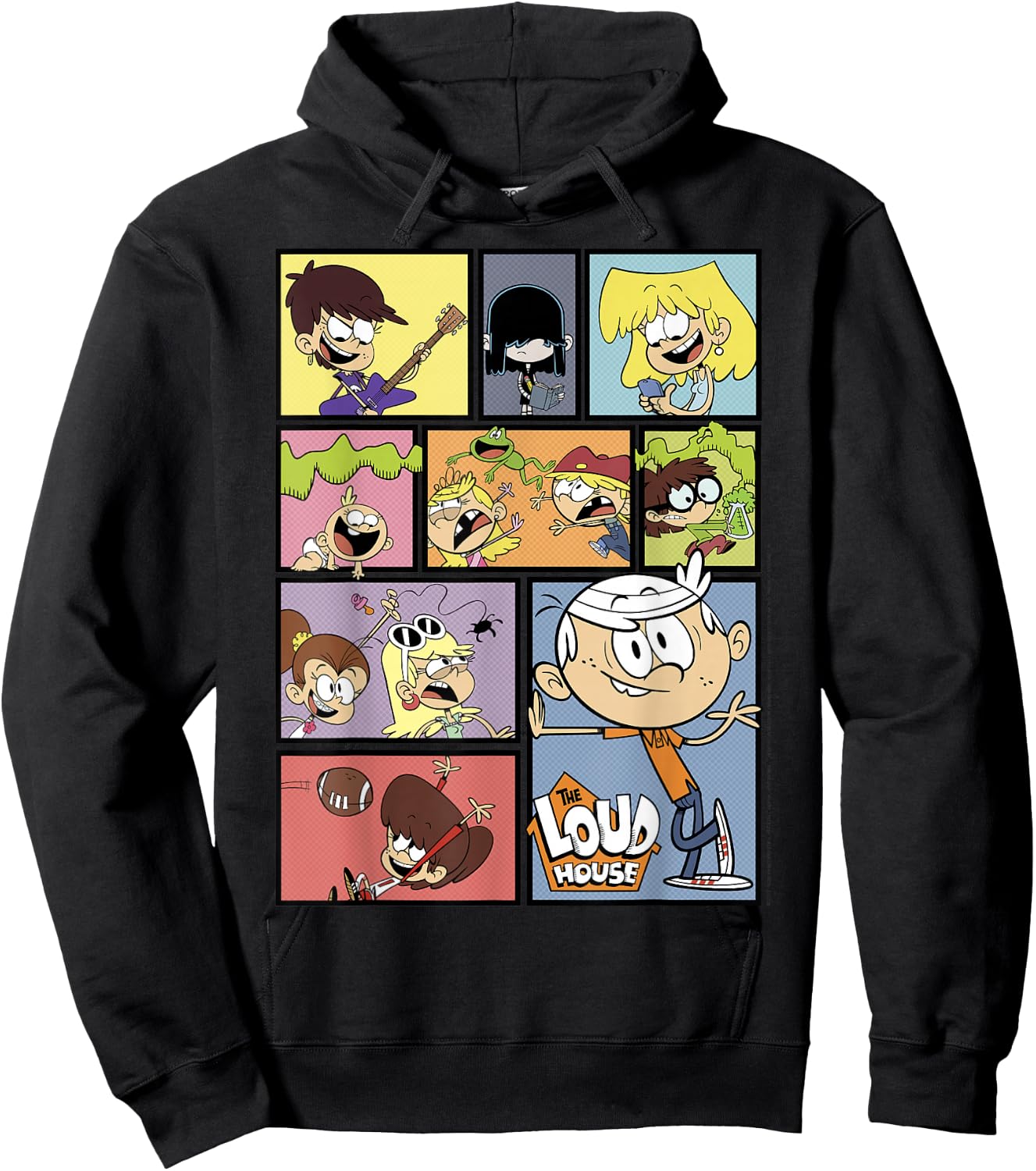 The Loud House Panel Portrait Logo Small Hoodie - Hoodie | Black