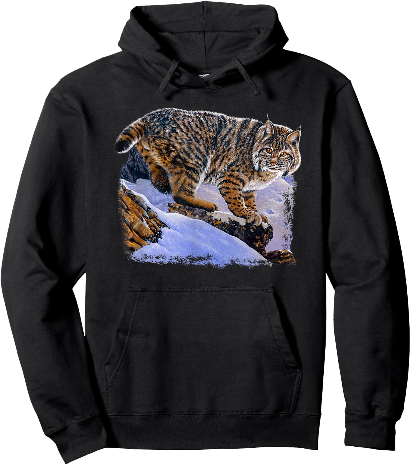 Wildlife Bobcat Orange Bobcat Women Kids Hoodie - Hoodie | Black