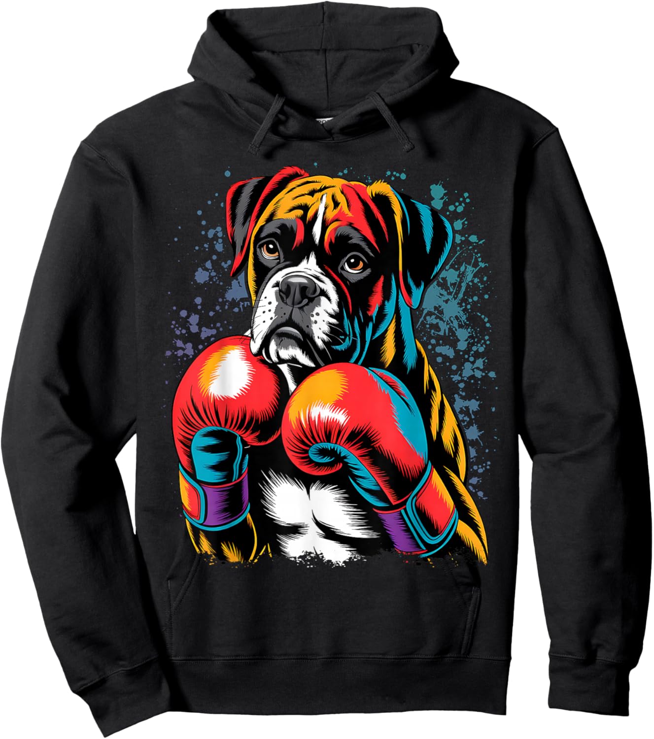 Funny Kickboxing or Boxing Boxer Dog Men Women Kids Hoodie - Hoodie | Black