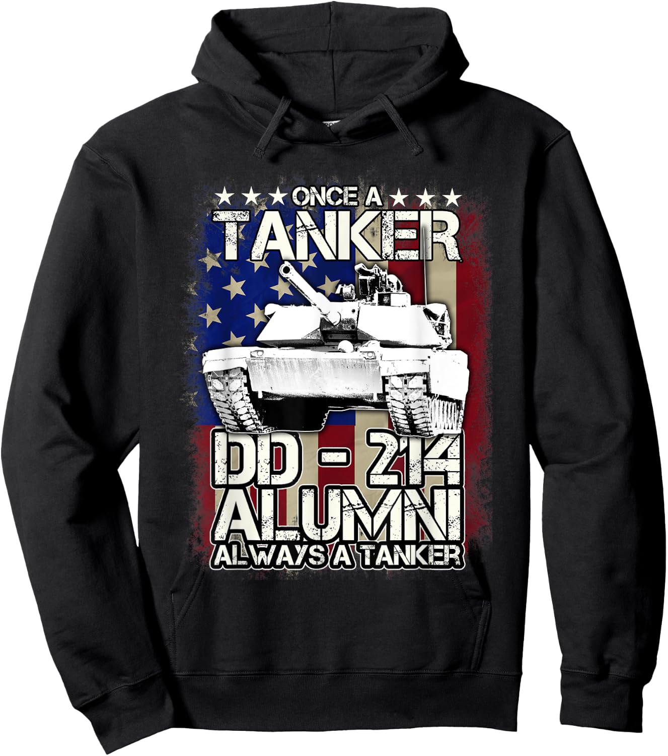 Tanker Shirt DD-214 Alumni Veteran Tanker T Shirt Hoodie - Hoodie | Black
