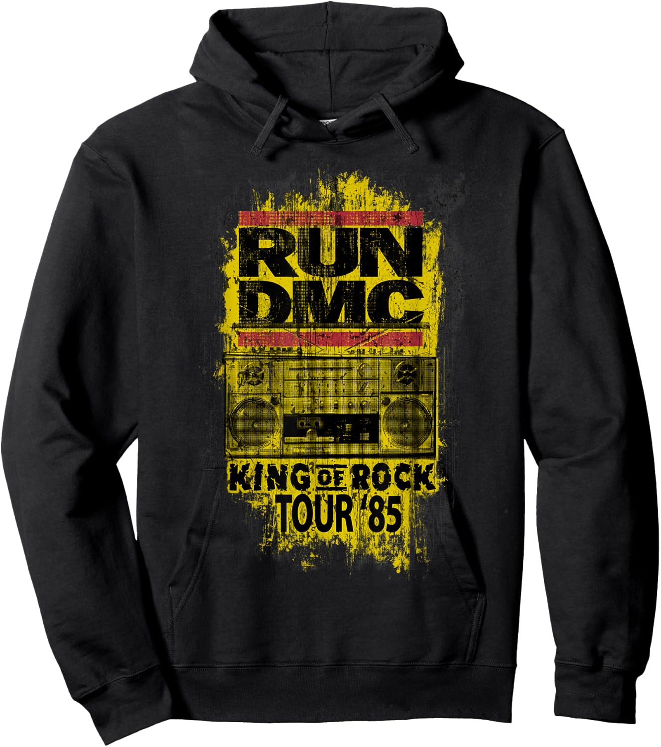 Run DMC Official King of Rock Tour '85 Hoodie - Hoodie | Black
