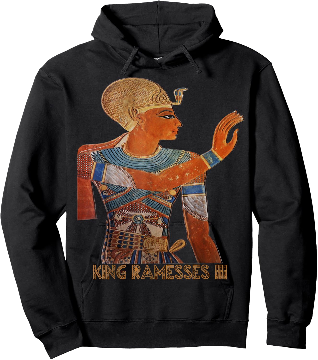 King Ramesses III the Warrior Egyptian Pharaoh Gift Hoodie - Hoodie | Black