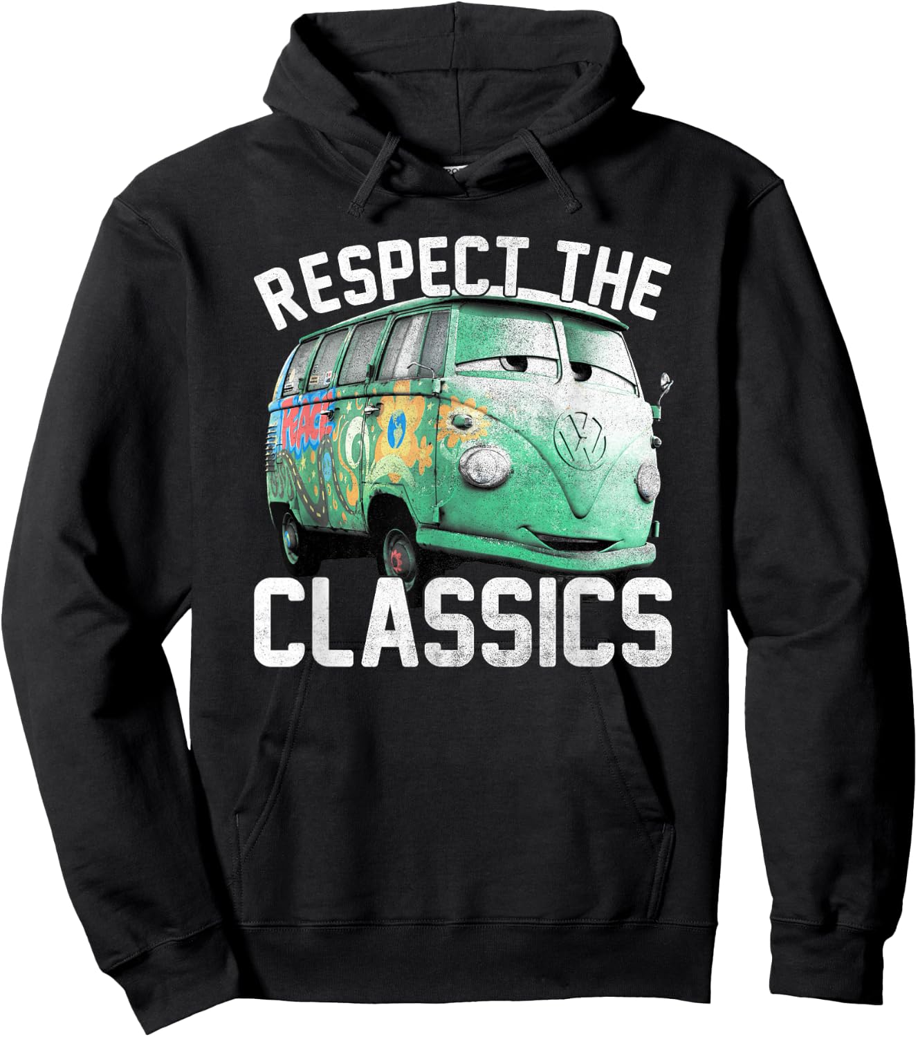 Disney Pixar Cars 2 Fillmore Respect The Classics Vintage Hoodie - Hoodie | Black