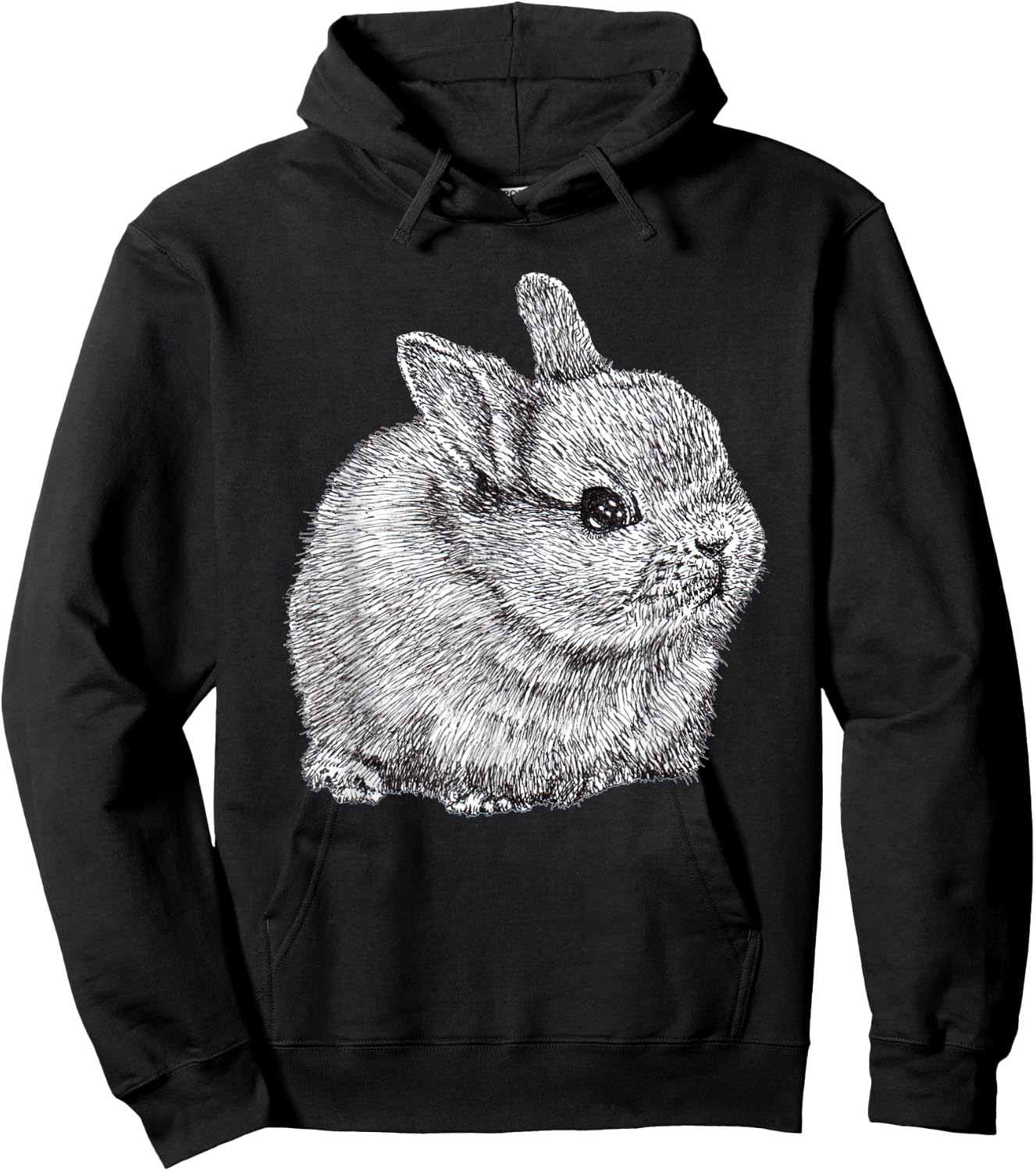 Netherland Dwarf Bunny Rabbit Cute Hoodie - Hoodie | Black