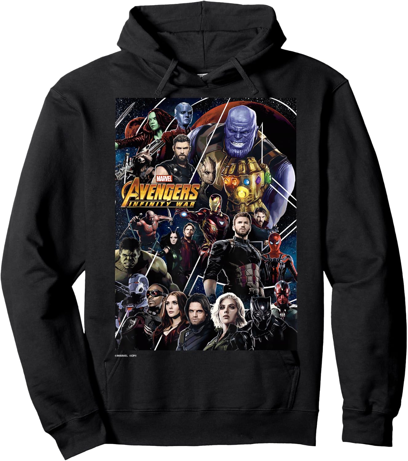 Marvel Avengers Infinity War Group Poster Graphic Hoodie - Hoodie | Black