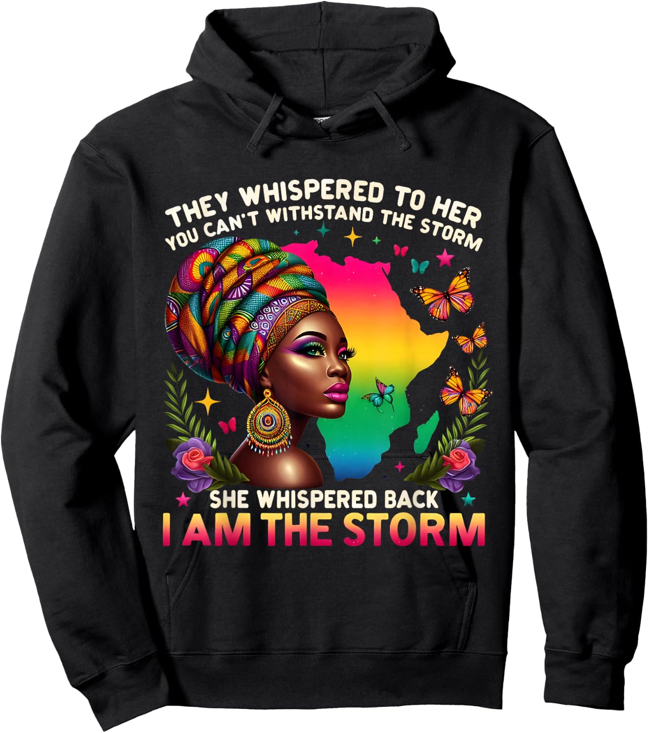 I Am the Storm Inspirational African Black Woman Hoodie - Hoodie | Black