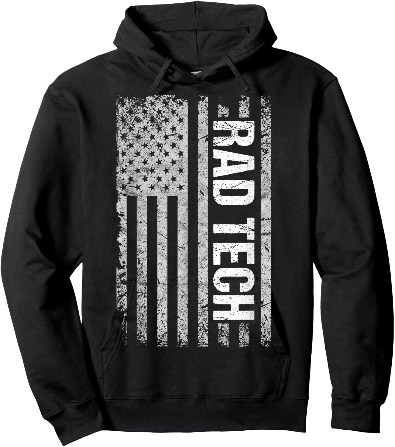 Rad Tech American Flag Radiology Gift Hoodie - Hoodie | Black