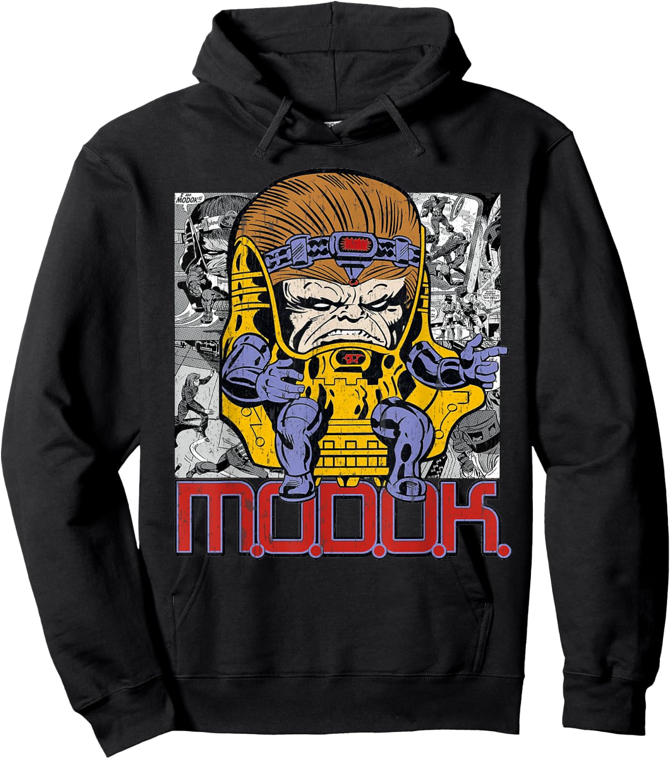 Marvel M.O.D.O.K. Chillin' Like A Villain Retro Comic Hoodie - Hoodie | Black