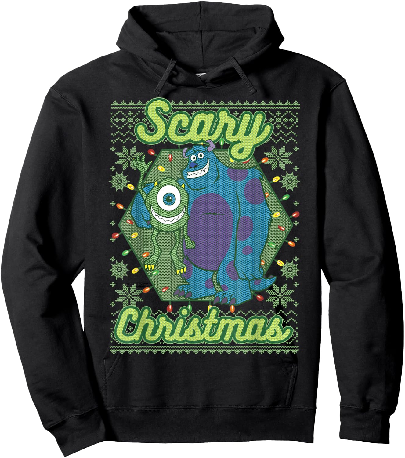 Disney Pixar Monsters University Scary Christmas Hoodie - Hoodie | Black