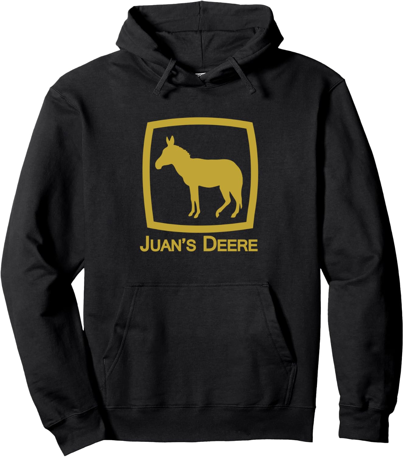 Juan's Deere Funny Immigration Novelty Caravan Parody LS Hoodie - Hoodie | Black