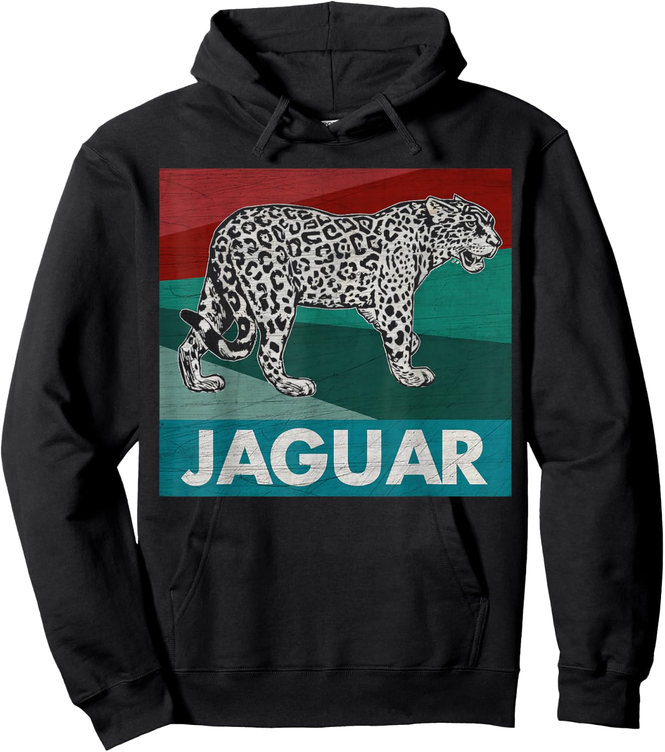Retro Jaguar Shirt - Cool Vintage Style Print Gift Hoodie - Hoodie | Black